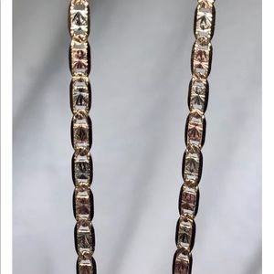 10K Multi Tone Gold Valentino Necklace